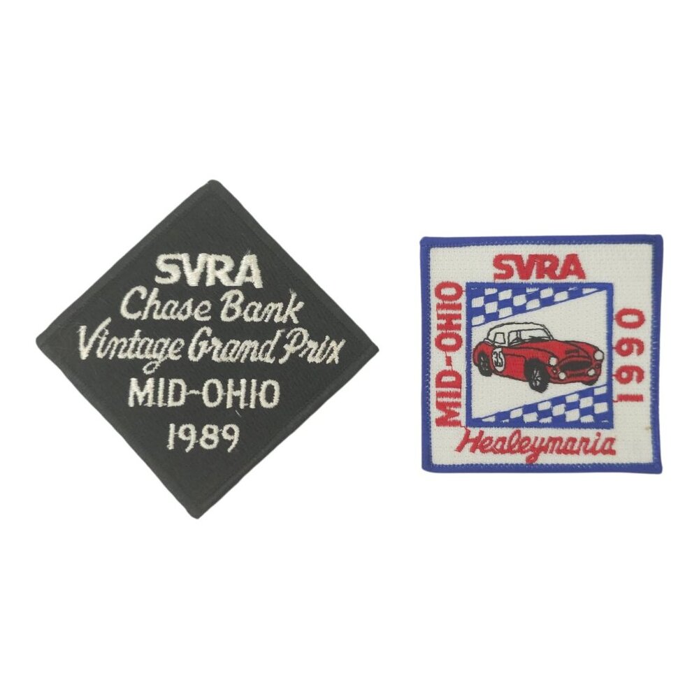 SVRA Chase Bank Grand Prix Mid Ohio 1989 Healeymania 1990 Patches Lot Of 2
